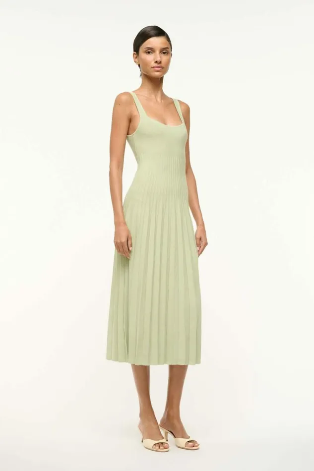 STAUD Dresses ELLISON DRESS Pale Jade 8211 Women STAUD Dresses ELLISON DRESS Pale Jade 8211 Women