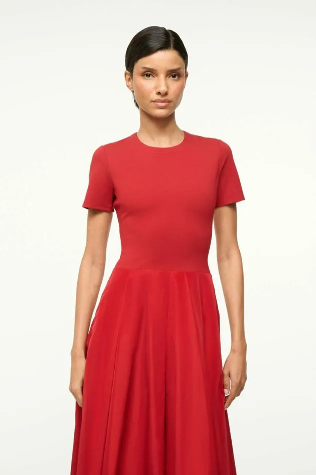 STAUD Dresses HOPPER DRESS Rouge 8211 Women