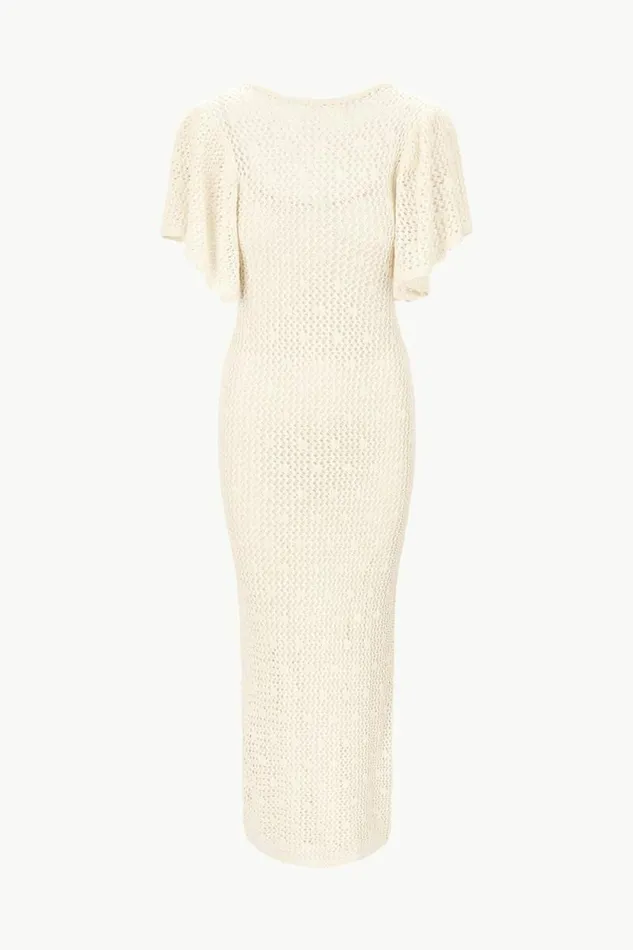 STAUD Dresses ISLA DRESS Ecru 8211 Women STAUD Dresses ISLA DRESS Ecru 8211 Women