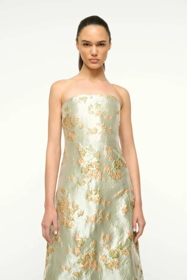 STAUD Dresses KENNEDY DRESS Metallic Bloom 8211 Women STAUD Dresses KENNEDY DRESS Metallic Bloom 8211 Women