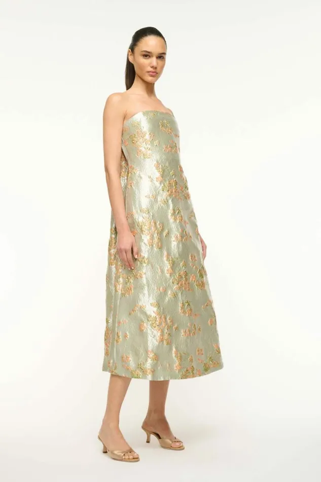 STAUD Dresses KENNEDY DRESS Metallic Bloom 8211 Women STAUD Dresses KENNEDY DRESS Metallic Bloom 8211 Women