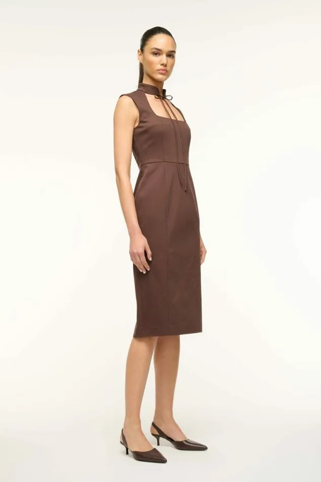 STAUD Dresses MARIANO DRESS Dark Chocolate 8211 Women