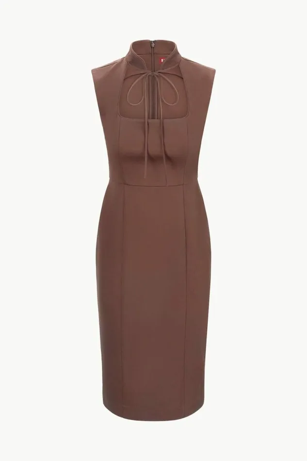 STAUD Dresses MARIANO DRESS Dark Chocolate 8211 Women