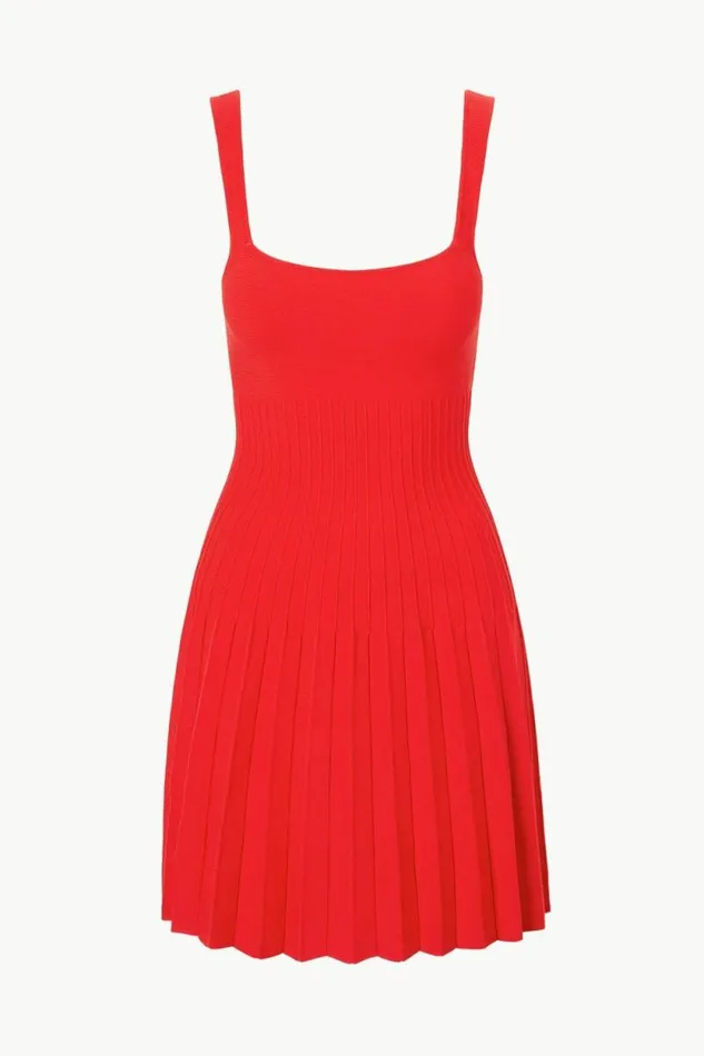 STAUD Dresses MINI ELLISON DRESS Red Rose 8211 Women