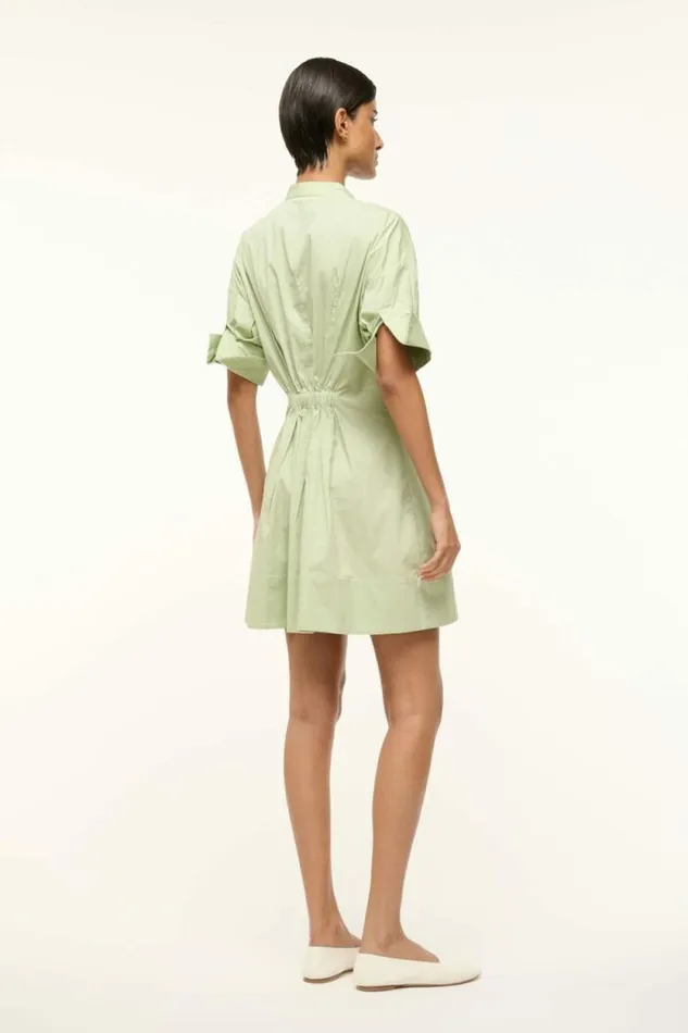 STAUD Dresses MINI LORENZA DRESS Pale Jade 8211 Women STAUD Dresses MINI LORENZA DRESS Pale Jade 8211 Women