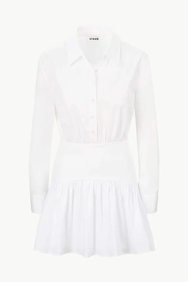 STAUD Dresses ROCCO MINI DRESS White 8211 Women STAUD Dresses ROCCO MINI DRESS White 8211 Women