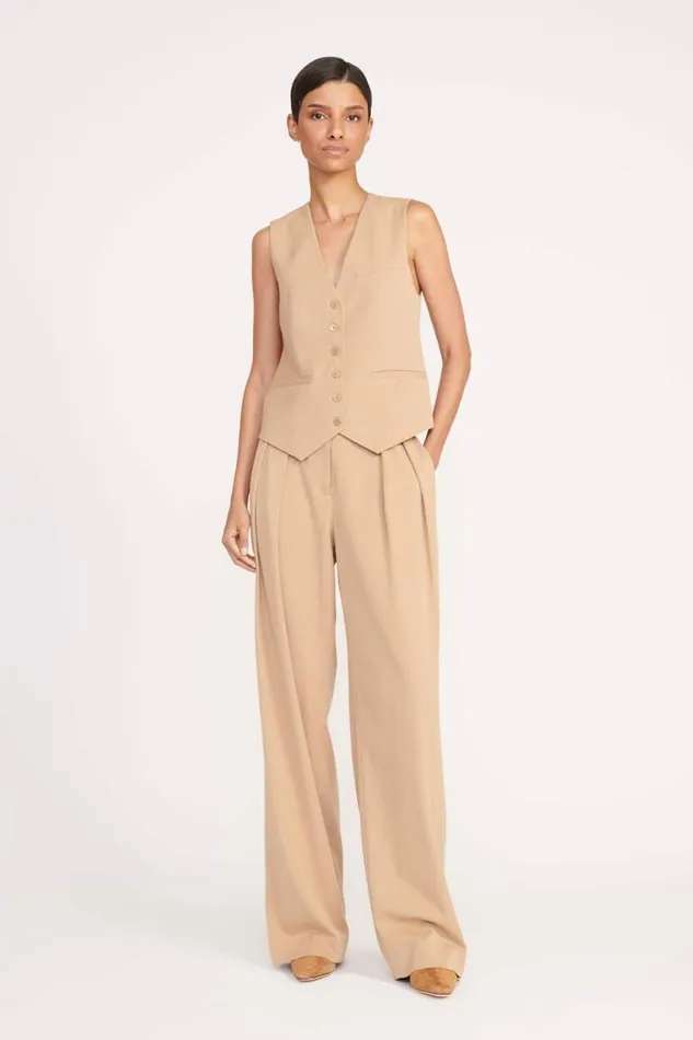 STAUD Essentials BRETT VEST Camel 8211 Women STAUD Essentials BRETT VEST Camel 8211 Women