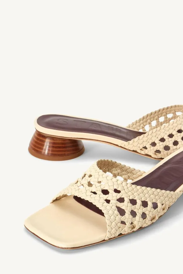 STAUD Heels SIMONE CROCHET HEEL Cream 8211 Women