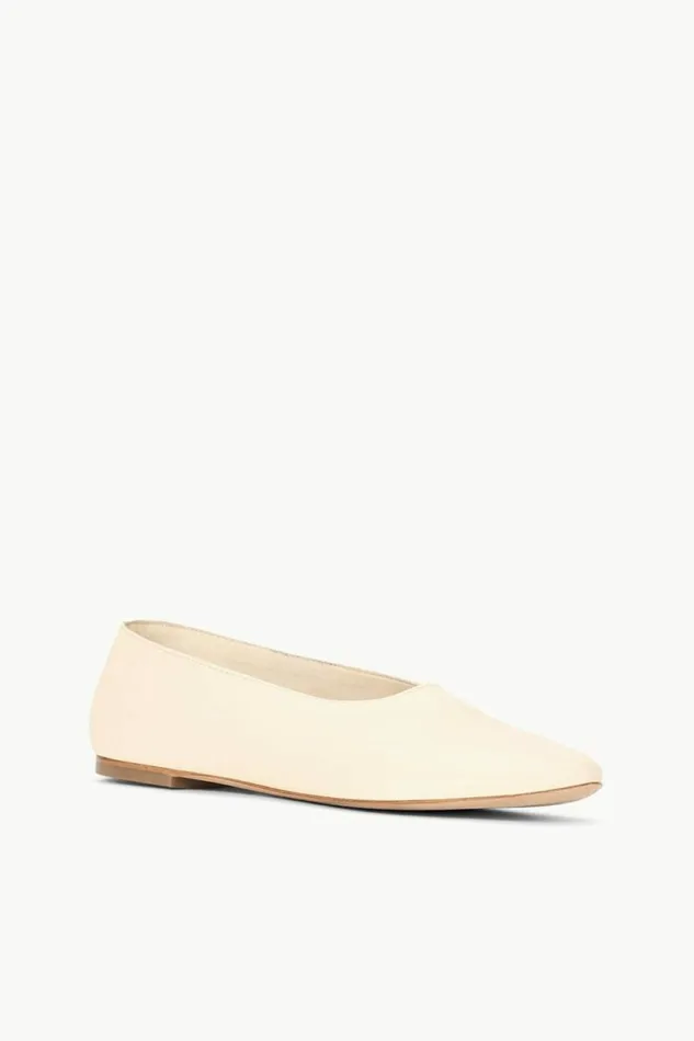STAUD Mules and Flats ALBA BALLET FLAT Cream 8211 Women