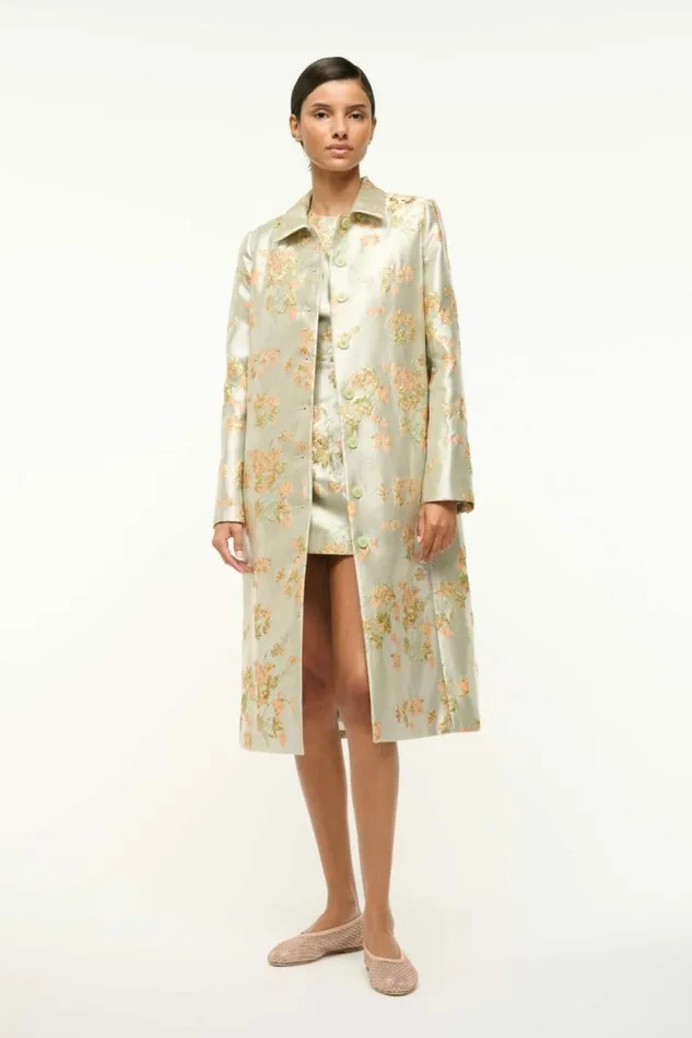 STAUD Outerwear and Jackets ANTOINETTE COAT Metallic Bloom 8211 Women STAUD Outerwear and Jackets ANTOINETTE COAT Metallic Bloom 8211 Women