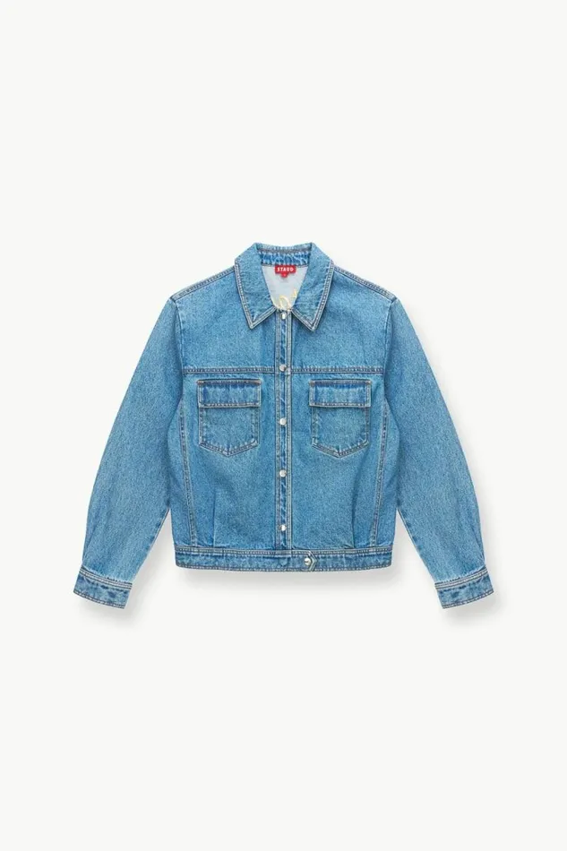 STAUD Outerwear and Jackets CUSTOM X CBONZ OVERSIZED RYAN DENIM JACKET Medium Wash 8211 Pet STAUD Outerwear and Jackets CUSTOM X CBONZ OVERSIZED RYAN DENIM JACKET Medium Wash 8211 Pet