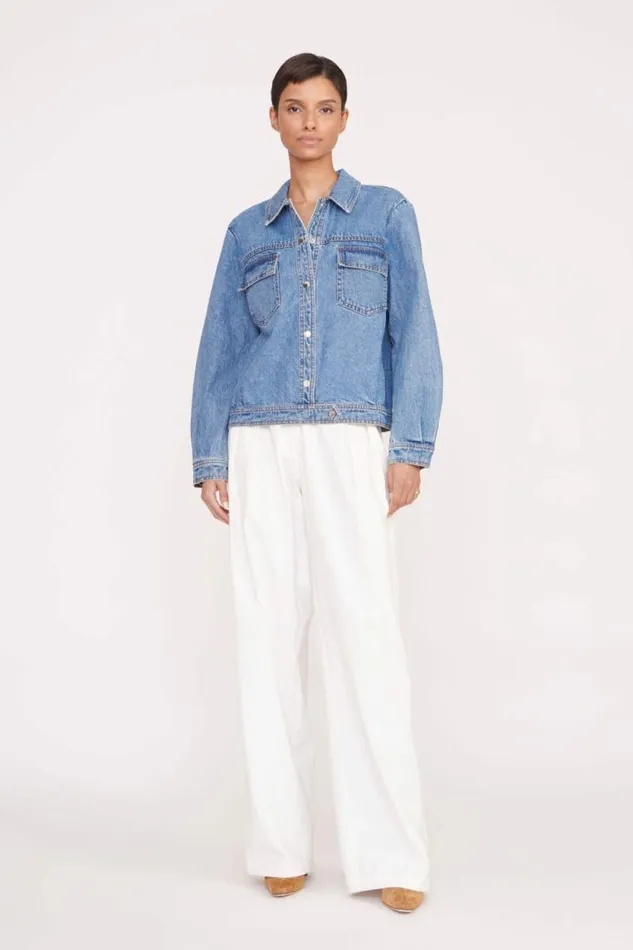 STAUD Outerwear and Jackets CUSTOM X CBONZ OVERSIZED RYAN DENIM JACKET Medium Wash 8211 Pet STAUD Outerwear and Jackets CUSTOM X CBONZ OVERSIZED RYAN DENIM JACKET Medium Wash 8211 Pet