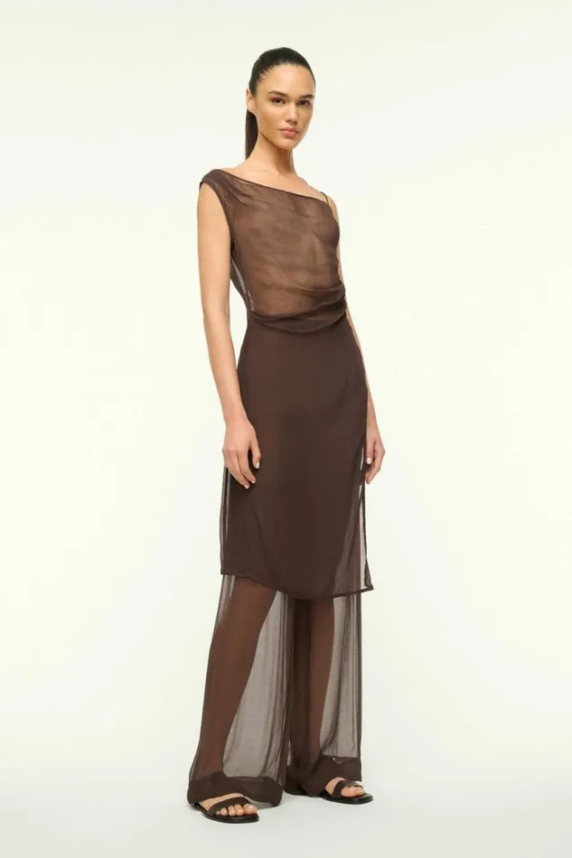 STAUD Pants and Shorts LUKE PANT Dark Chocolate 8211 Women