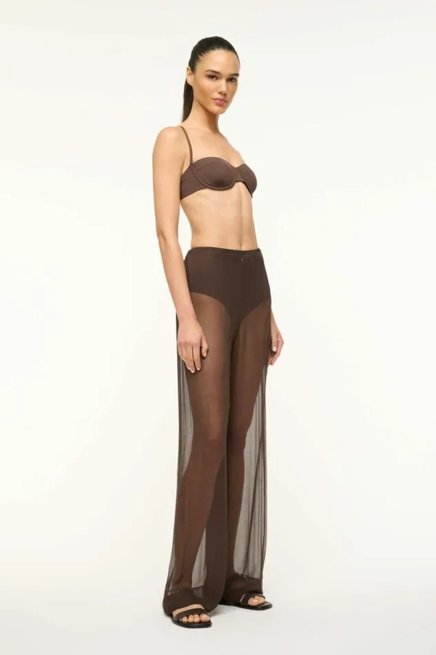 STAUD Pants and Shorts LUKE PANT Dark Chocolate 8211 Women