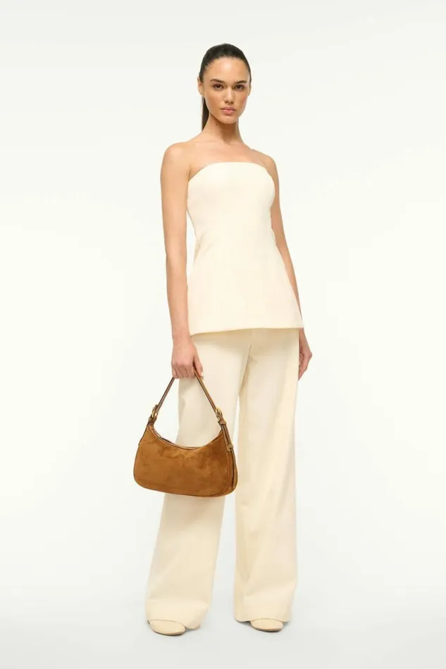 STAUD Shoulder PINE SHOULDER BAG Tan Suede 8211 Women