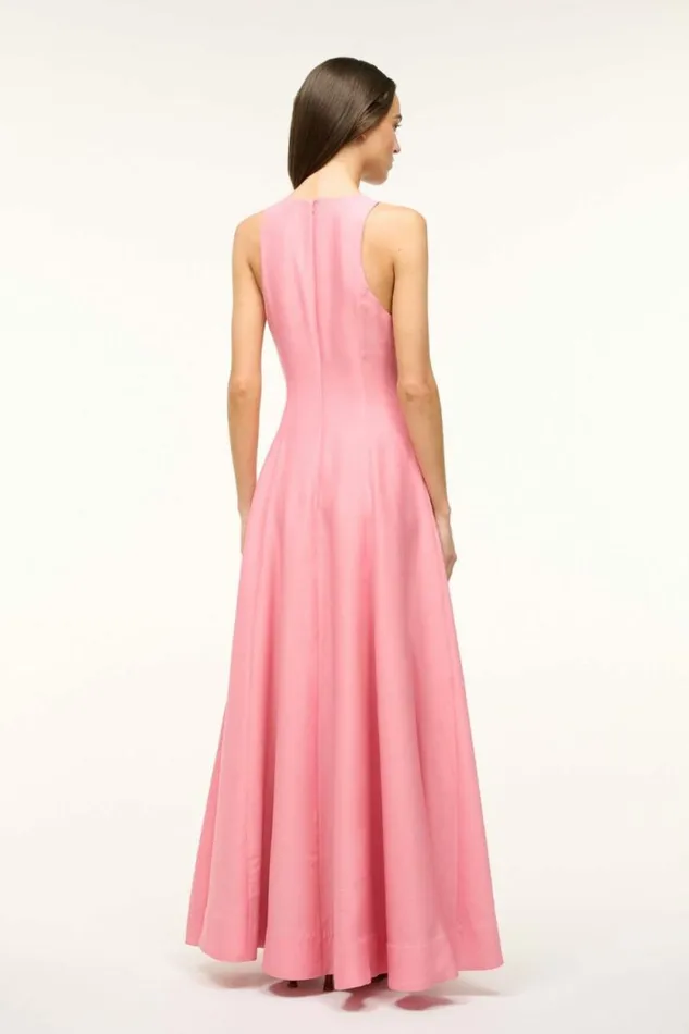 STAUD Silk HEIKE DRESS Damask Pink 8211 Women STAUD Silk HEIKE DRESS Damask Pink 8211 Women