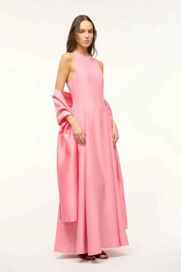 STAUD Silk HEIKE DRESS Damask Pink 8211 Women STAUD Silk HEIKE DRESS Damask Pink 8211 Women