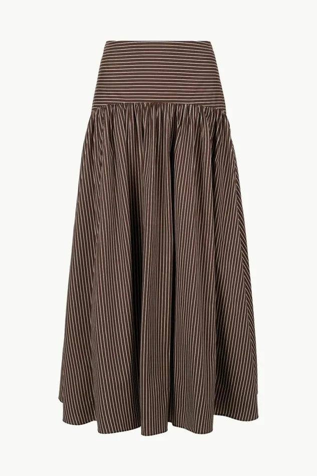 STAUD Skirts PROCIDA SKIRT Dark Oak Micro Stripe 8211 Women