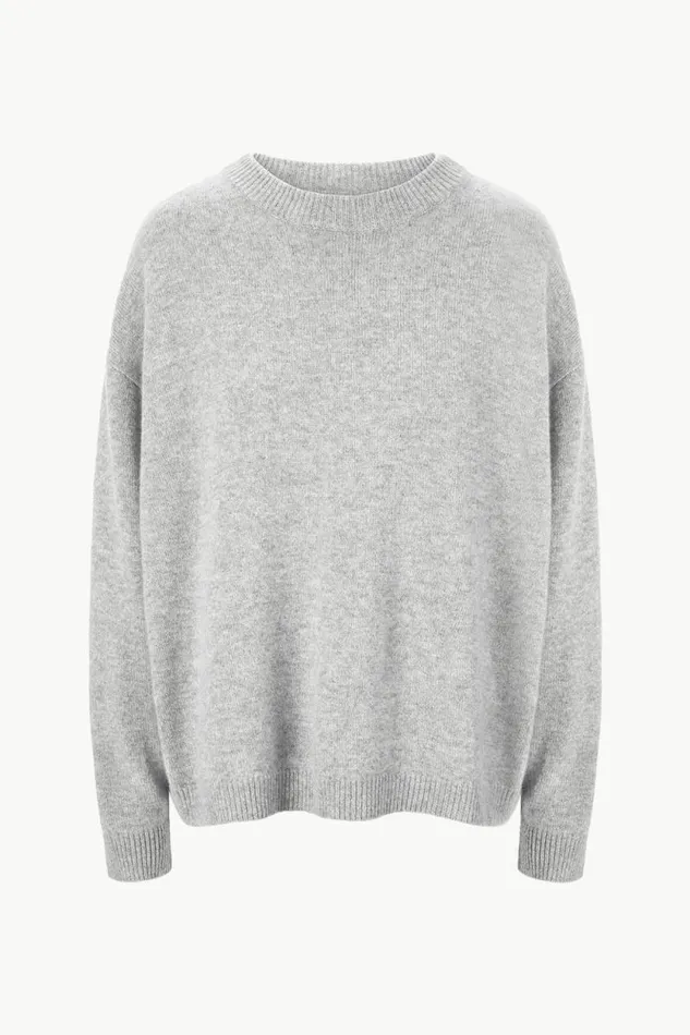 STAUD Sweaters SERRANO CASHMERE RELAXED CREW Heather Grey 8211 Women STAUD Sweaters SERRANO CASHMERE RELAXED CREW Heather Grey 8211 Women