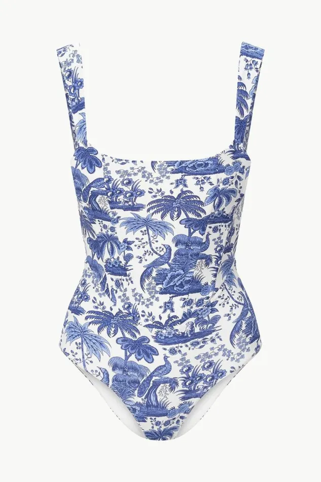 STAUD Swim ADELAIDE ONE PIECE Blue Toile 8211 Women
