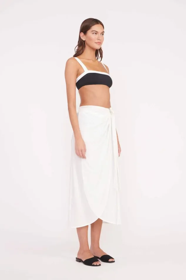 STAUD Swim ANGELICA COVERUP SKIRT White 8211 Women STAUD Swim ANGELICA COVERUP SKIRT White 8211 Women