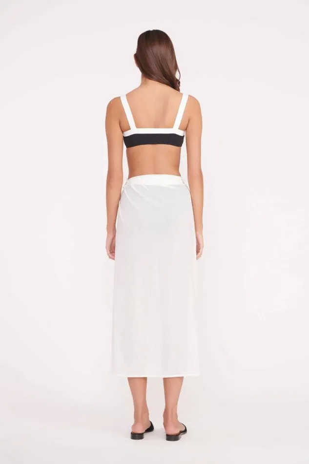 STAUD Swim ANGELICA COVERUP SKIRT White 8211 Women STAUD Swim ANGELICA COVERUP SKIRT White 8211 Women