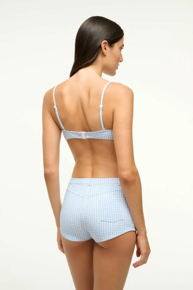 STAUD Swim COD BIKINI BOTTOM Sky Micro Check 8211 Women STAUD Swim COD BIKINI BOTTOM Sky Micro Check 8211 Women