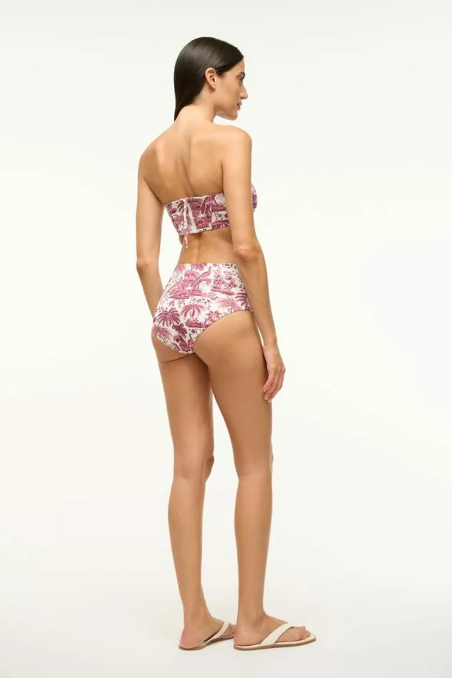 STAUD Swim DEVON HIGH RISE BIKINI BOTTOM Bordeaux Toile 8211 Women STAUD Swim DEVON HIGH RISE BIKINI BOTTOM Bordeaux Toile 8211 Women