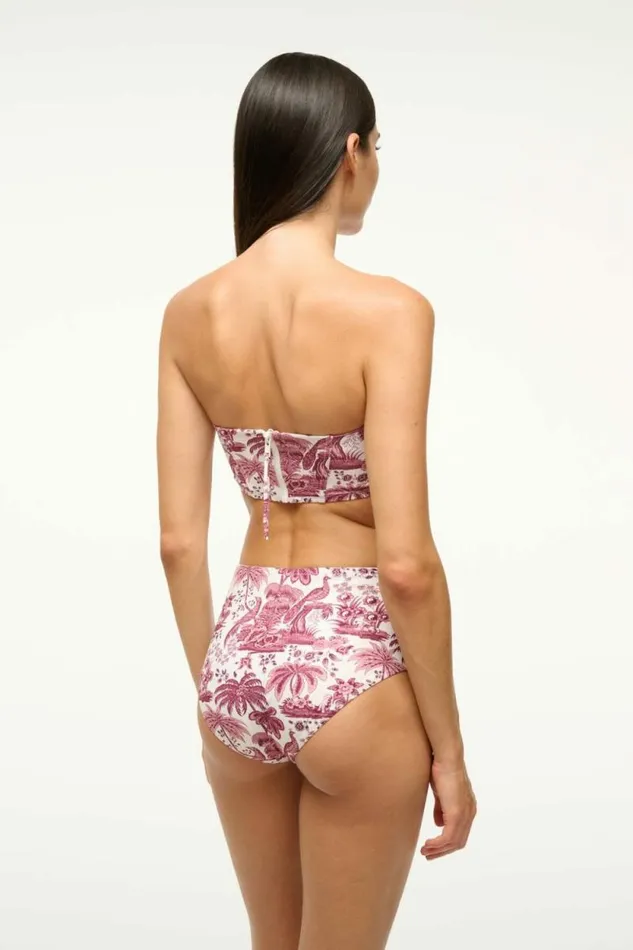 STAUD Swim DEVON HIGH RISE BIKINI BOTTOM Bordeaux Toile 8211 Women STAUD Swim DEVON HIGH RISE BIKINI BOTTOM Bordeaux Toile 8211 Women