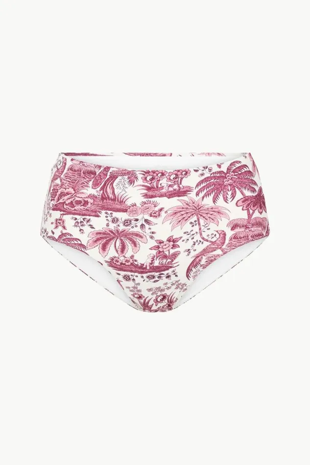 STAUD Swim DEVON HIGH RISE BIKINI BOTTOM Bordeaux Toile 8211 Women STAUD Swim DEVON HIGH RISE BIKINI BOTTOM Bordeaux Toile 8211 Women