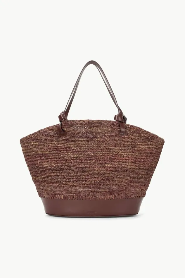 STAUD Swim SQUILLO RAFFIA TOTE Mahogany 8211 Women