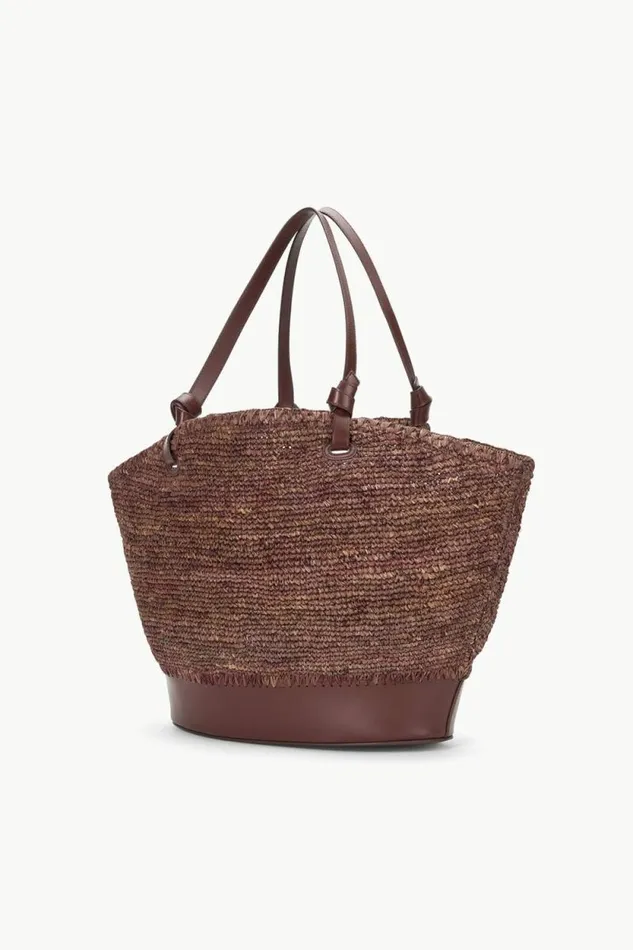 STAUD Swim SQUILLO RAFFIA TOTE Mahogany 8211 Women STAUD Swim SQUILLO RAFFIA TOTE Mahogany 8211 Women
