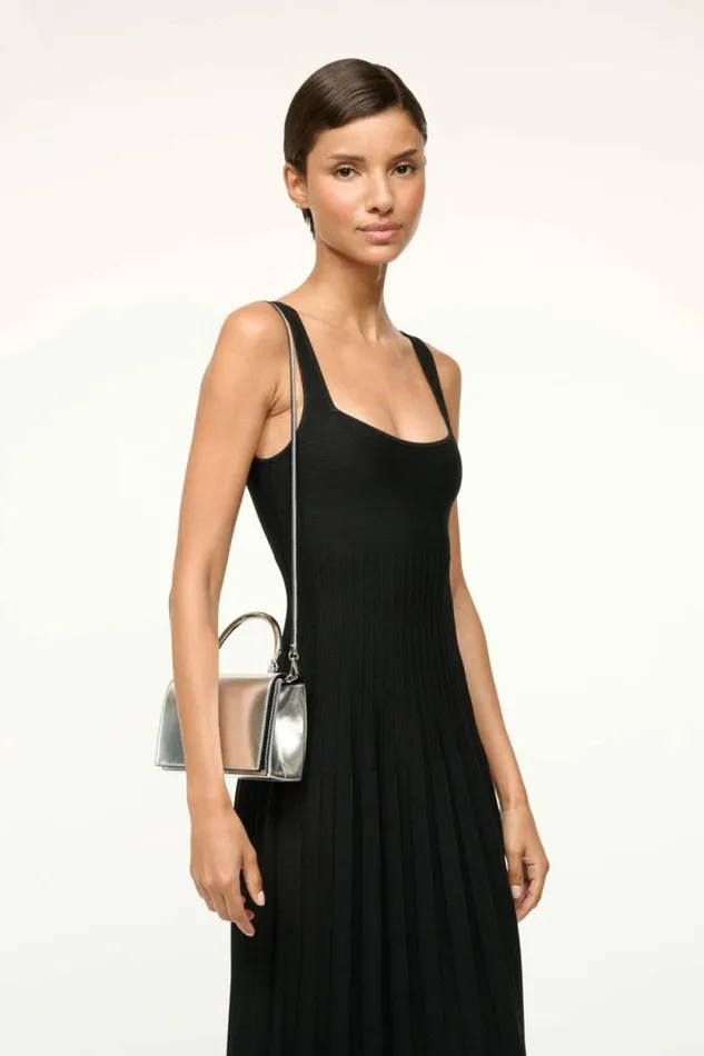 STAUD The Evening Edit ARC EVENING BAG Chrome 8211 Women STAUD The Evening Edit ARC EVENING BAG Chrome 8211 Women