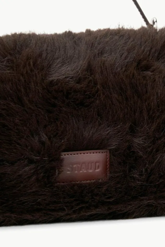STAUD The Evening Edit HARLOW FAUX FUR BAG Espresso 8211 Women
