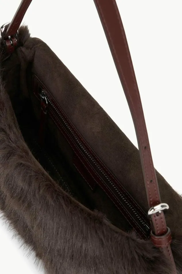 STAUD The Evening Edit HARLOW FAUX FUR BAG Espresso 8211 Women