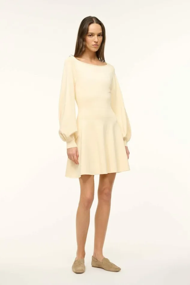 STAUD The Knit Shop CLAUDE DRESS Buttercream 8211 Women STAUD The Knit Shop CLAUDE DRESS Buttercream 8211 Women