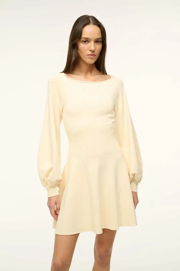 STAUD The Knit Shop CLAUDE DRESS Buttercream 8211 Women STAUD The Knit Shop CLAUDE DRESS Buttercream 8211 Women