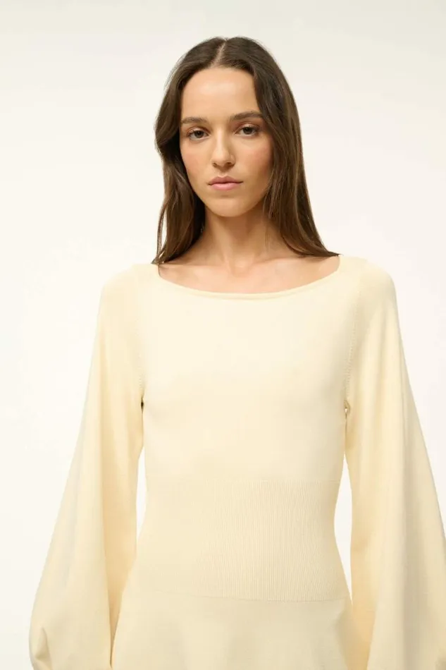 STAUD The Knit Shop CLAUDE DRESS Buttercream 8211 Women STAUD The Knit Shop CLAUDE DRESS Buttercream 8211 Women