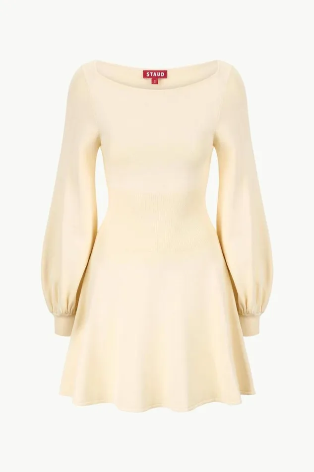 STAUD The Knit Shop CLAUDE DRESS Buttercream 8211 Women STAUD The Knit Shop CLAUDE DRESS Buttercream 8211 Women