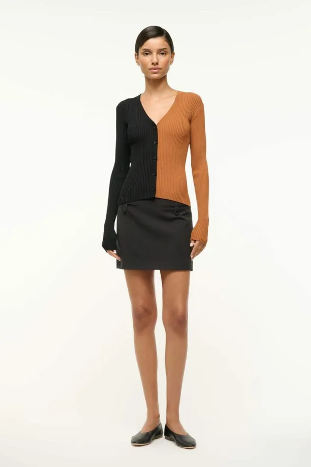 STAUD Tops CARGO SWEATER Tan Black 8211 Women