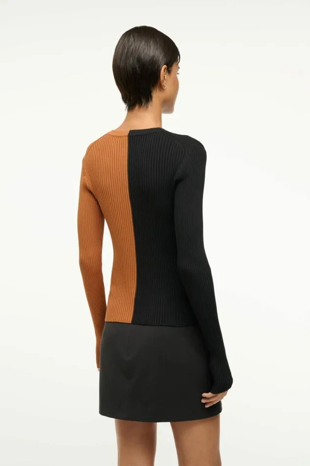 STAUD Tops CARGO SWEATER Tan Black 8211 Women