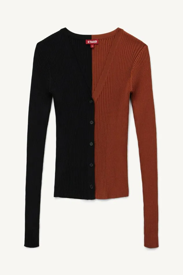 STAUD Tops CARGO SWEATER Tan Black 8211 Women