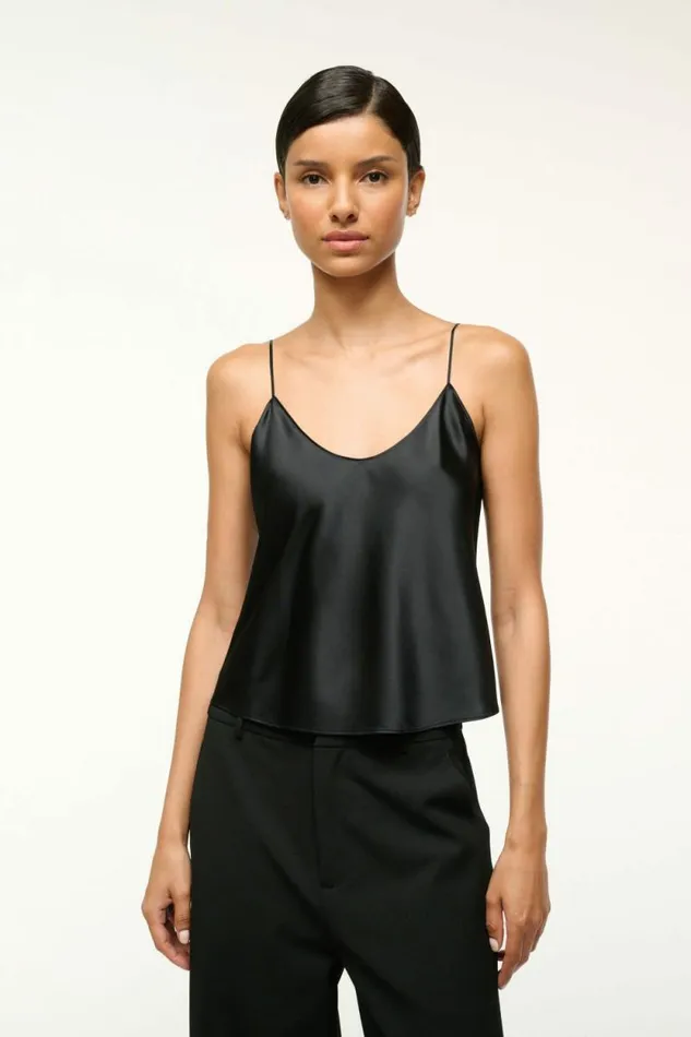 STAUD Tops DURAND SILK CAMI Black 8211 Women