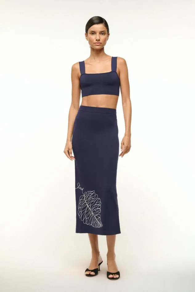 STAUD Tops ZOLA TOP Navy White 8211 Women STAUD Tops ZOLA TOP Navy White 8211 Women