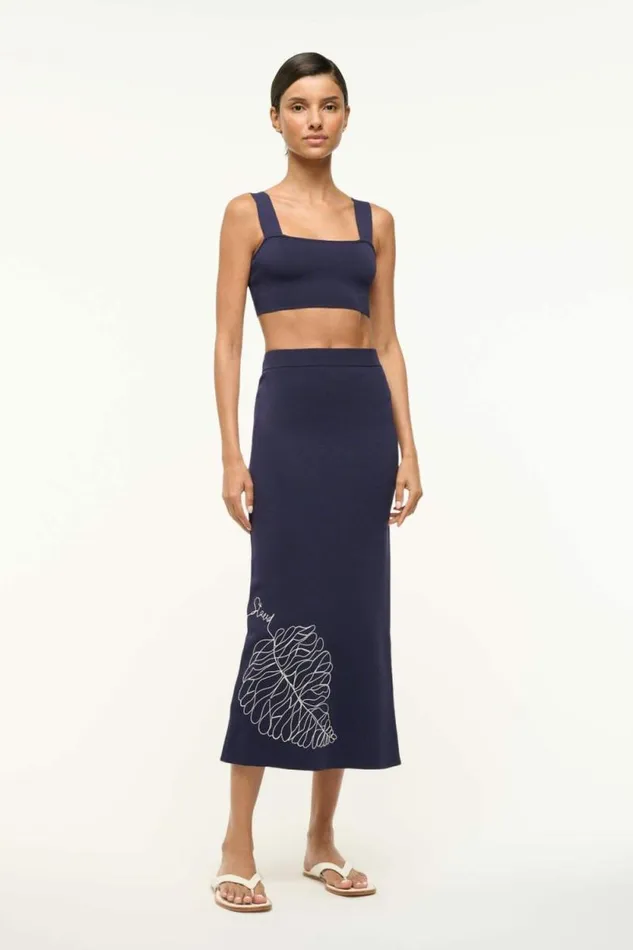STAUD Tops ZOLA TOP Navy White 8211 Women STAUD Tops ZOLA TOP Navy White 8211 Women