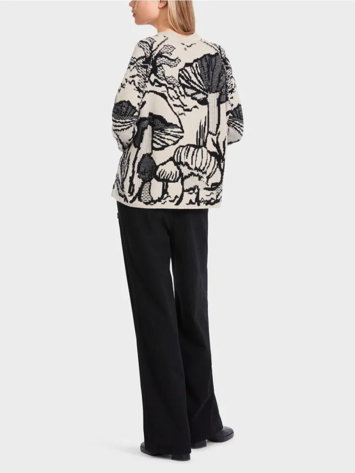 Strick Damen Marc Cain Gemusterter Sweater 034Rethink Together034 Soft Blossom