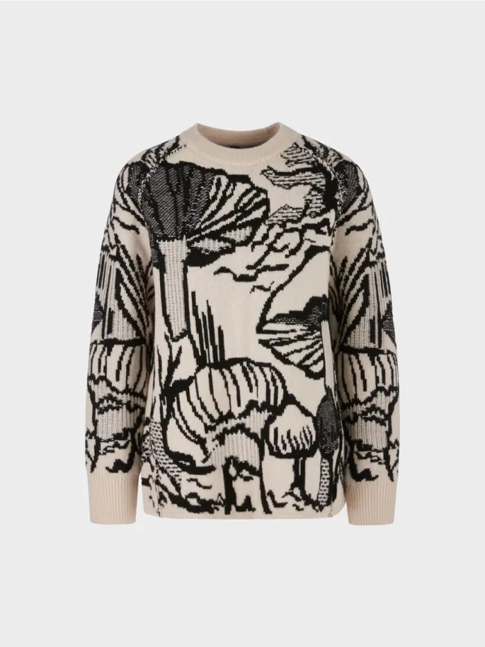 Strick Damen Marc Cain Gemusterter Sweater 034Rethink Together034 Soft Blossom