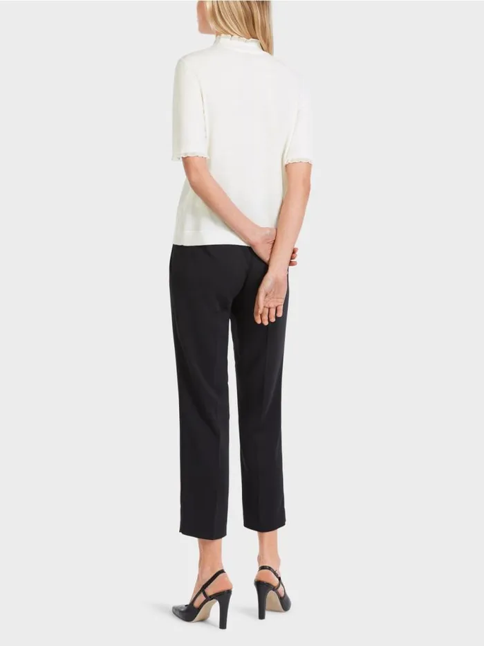 Strick Damen Marc Cain Sweater Mit Glitzer 034Rethink Together034 Offwhite