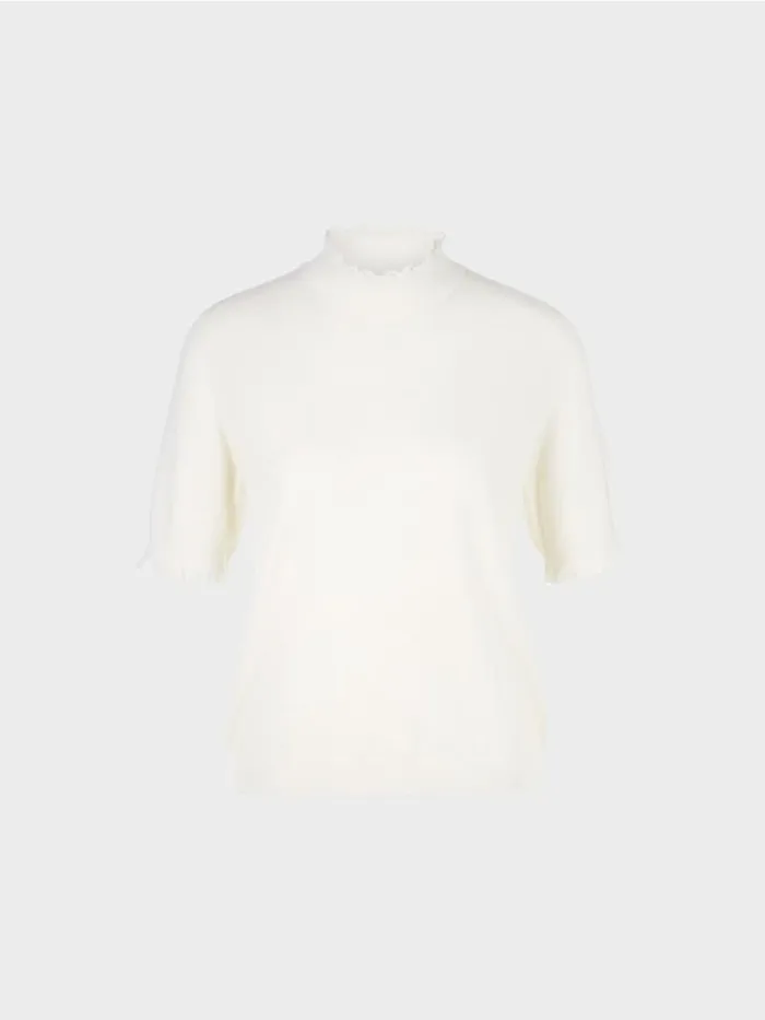 Strick Damen Marc Cain Sweater Mit Glitzer 034Rethink Together034 Offwhite