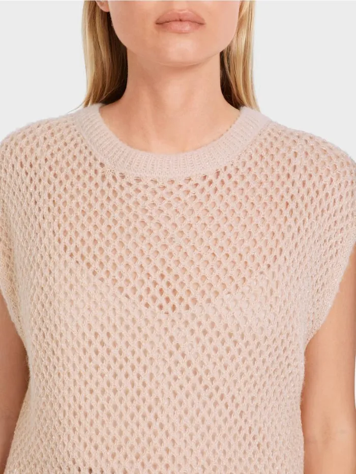 Strick Damen Marc Cain Tank Top Knitted In Germany Soft Blossom